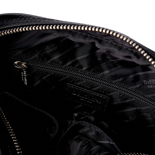 Сумка через плечо Dr.Koffer из натуральной кожи черная