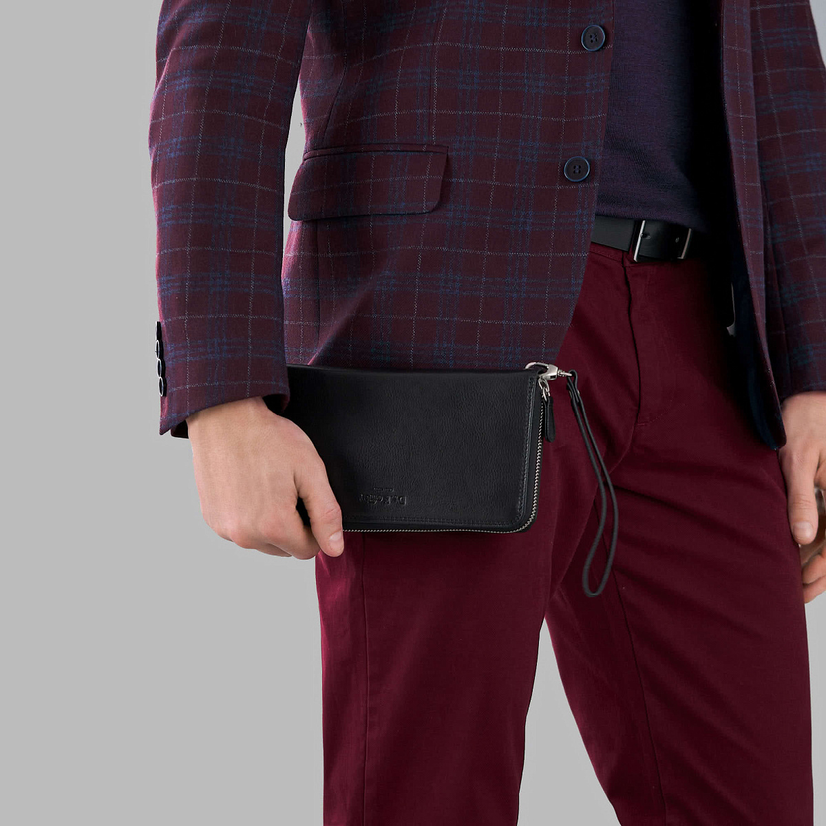 Портмоне Dr.Koffer из натуральной кожи черное