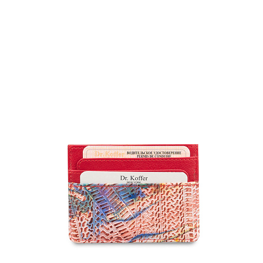 Кредитница Dr.Koffer из натуральной кожи фиолетовая