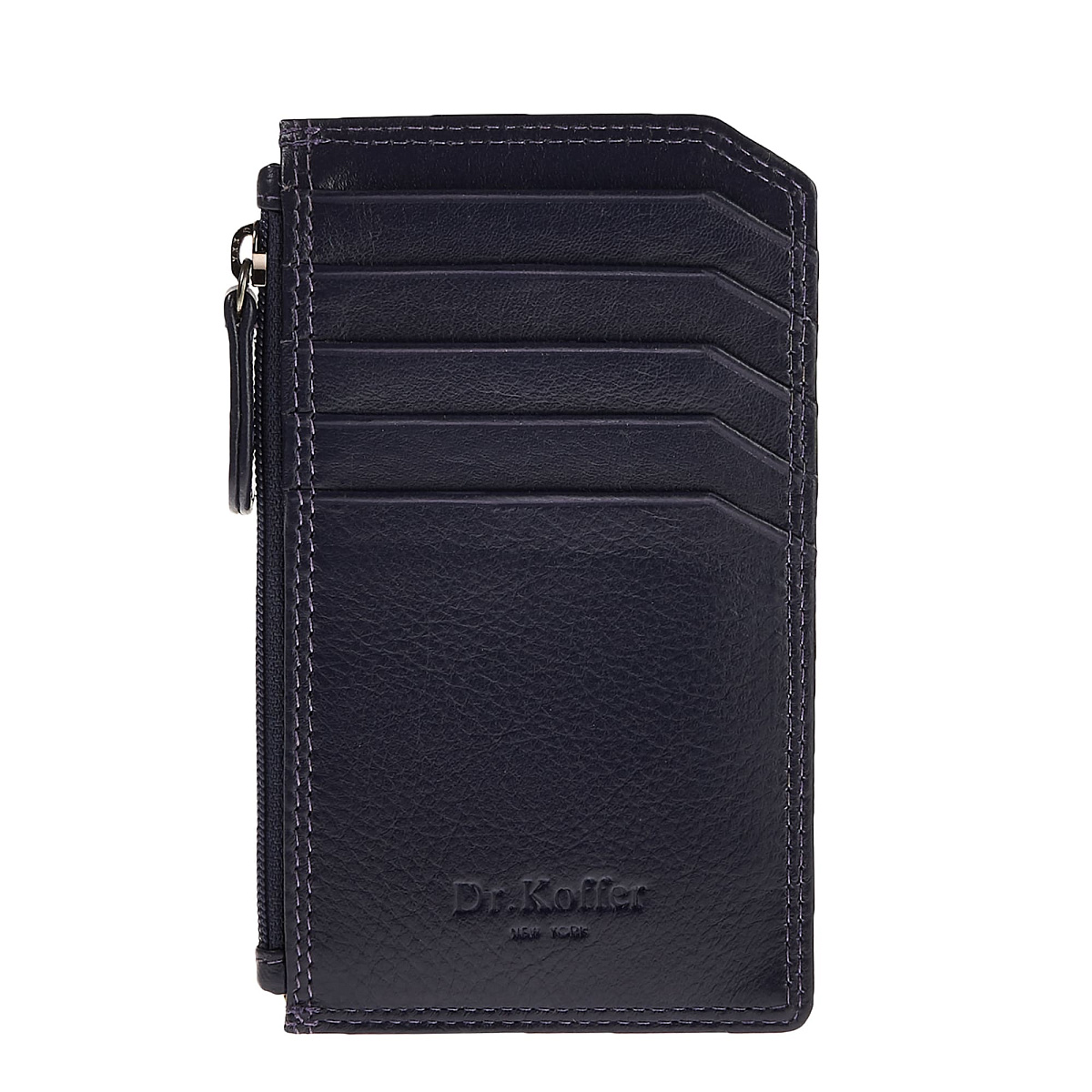 Кредитница Dr.Koffer из натуральной кожи фиолетовая