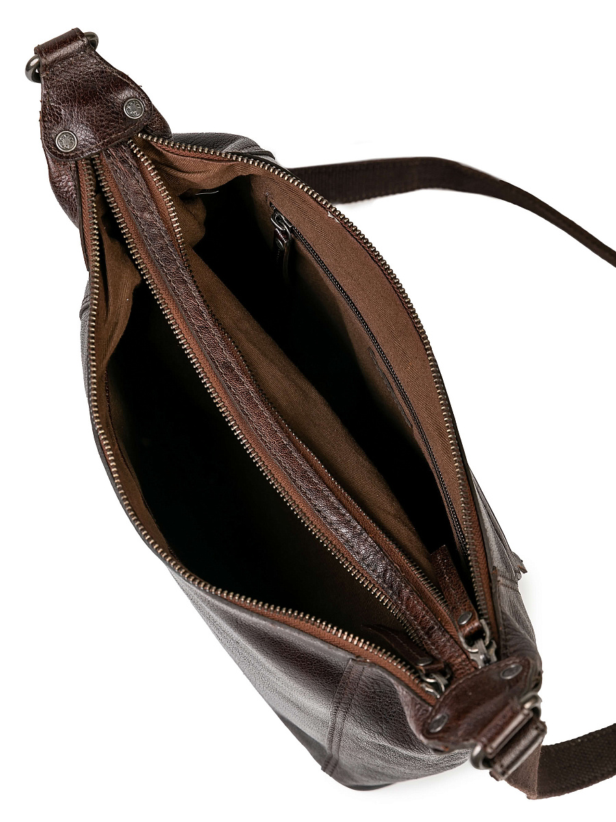Сумка через плечо Dr.Koffer из натуральной кожи коричневая