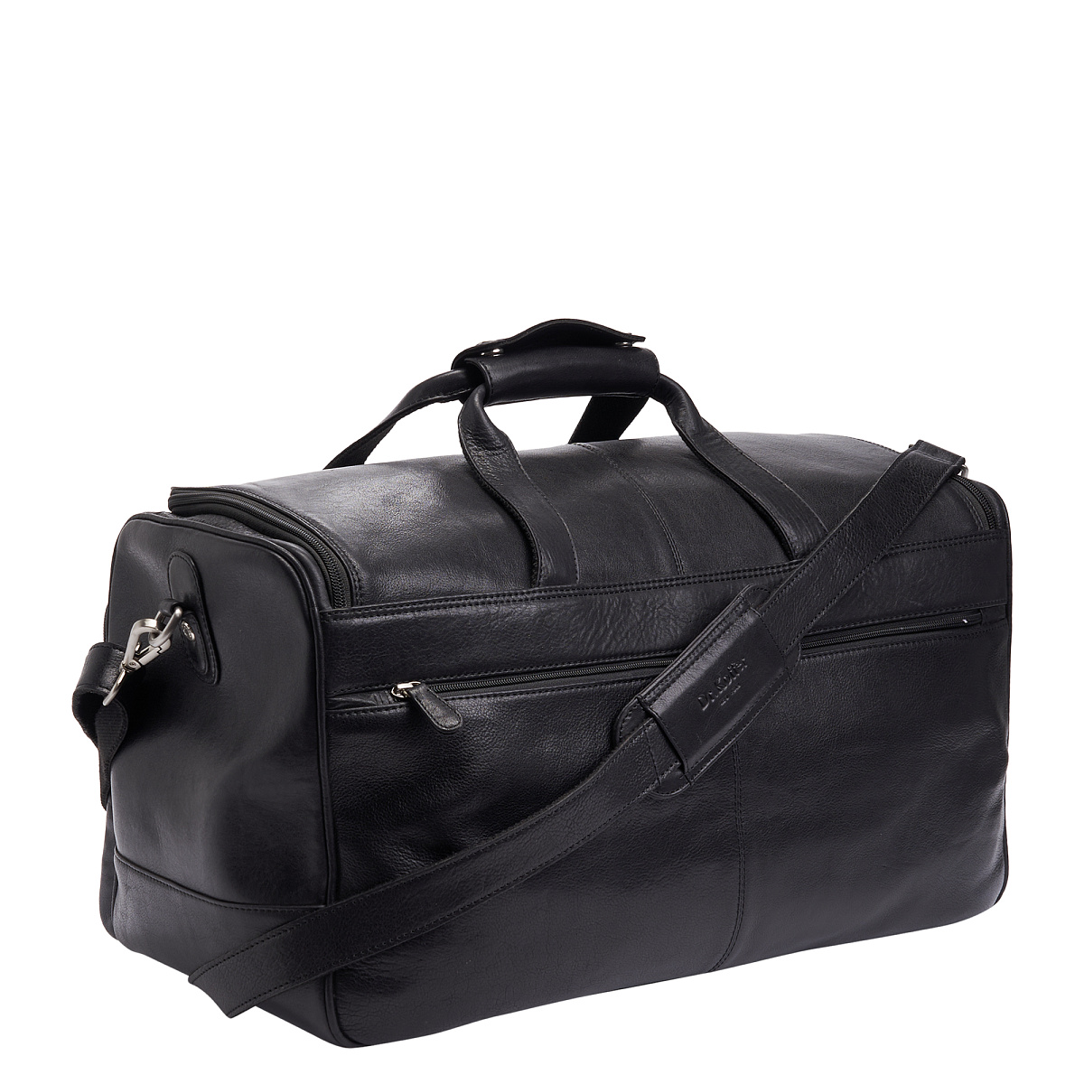 Сумка дорожная Dr.Koffer из натуральной кожи черная