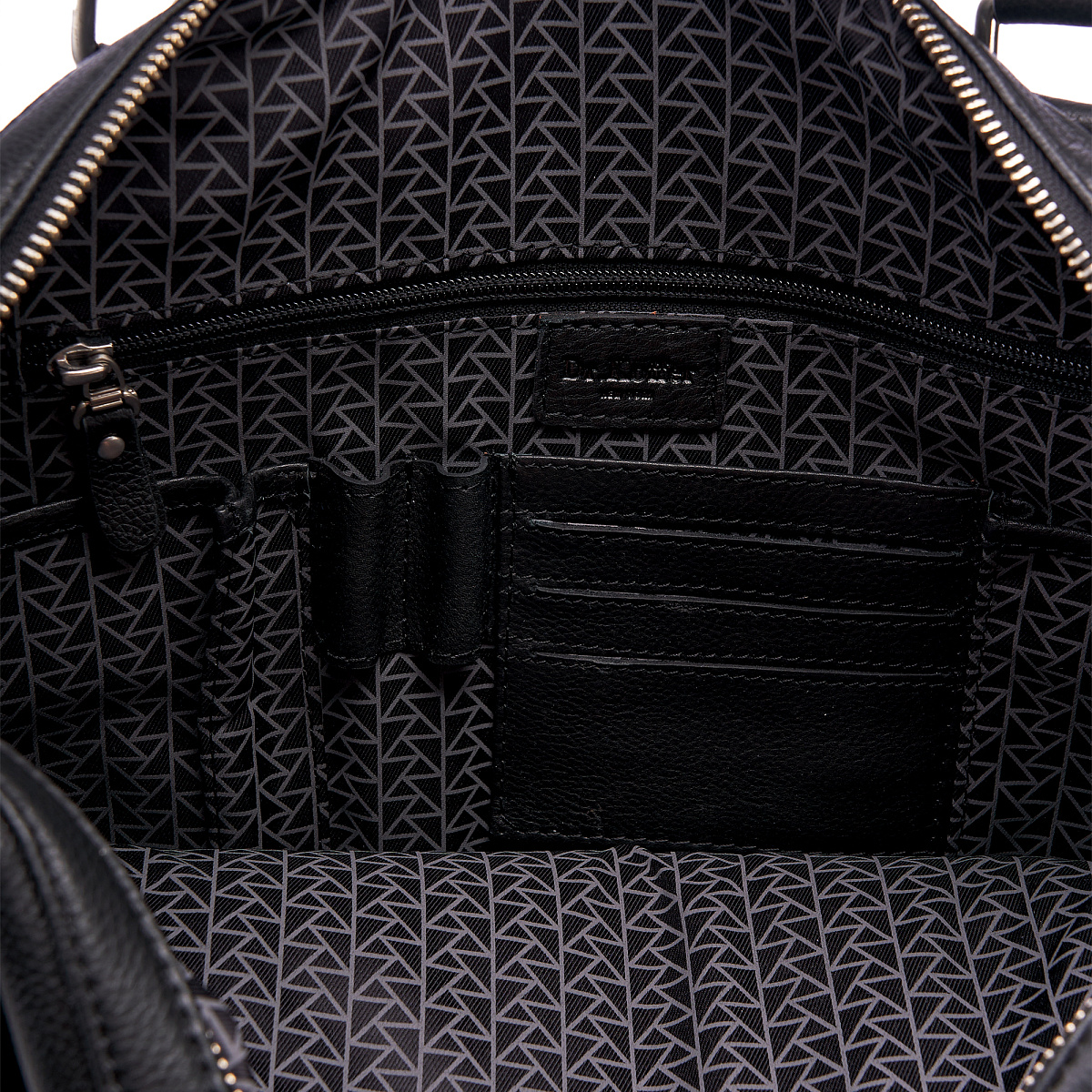 Деловая сумка Dr.Koffer из натуральной кожи черная