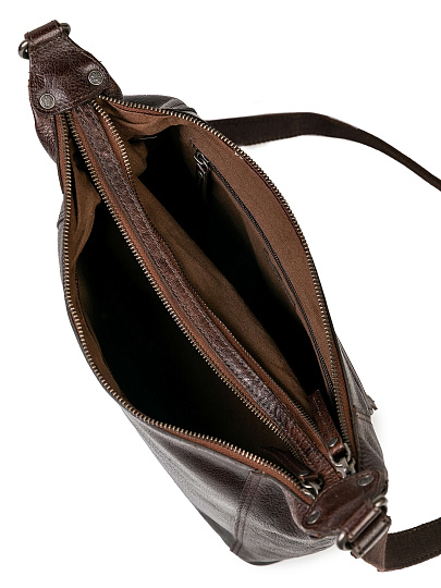 Сумка через плечо Dr.Koffer из натуральной кожи коричневая