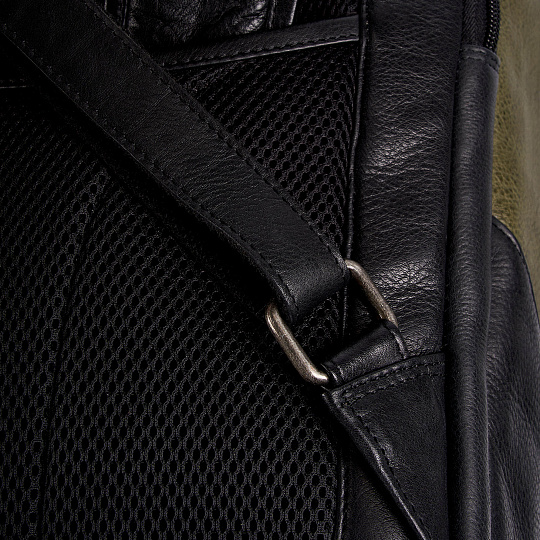 Рюкзак Dr.Koffer из натуральной кожи зеленый