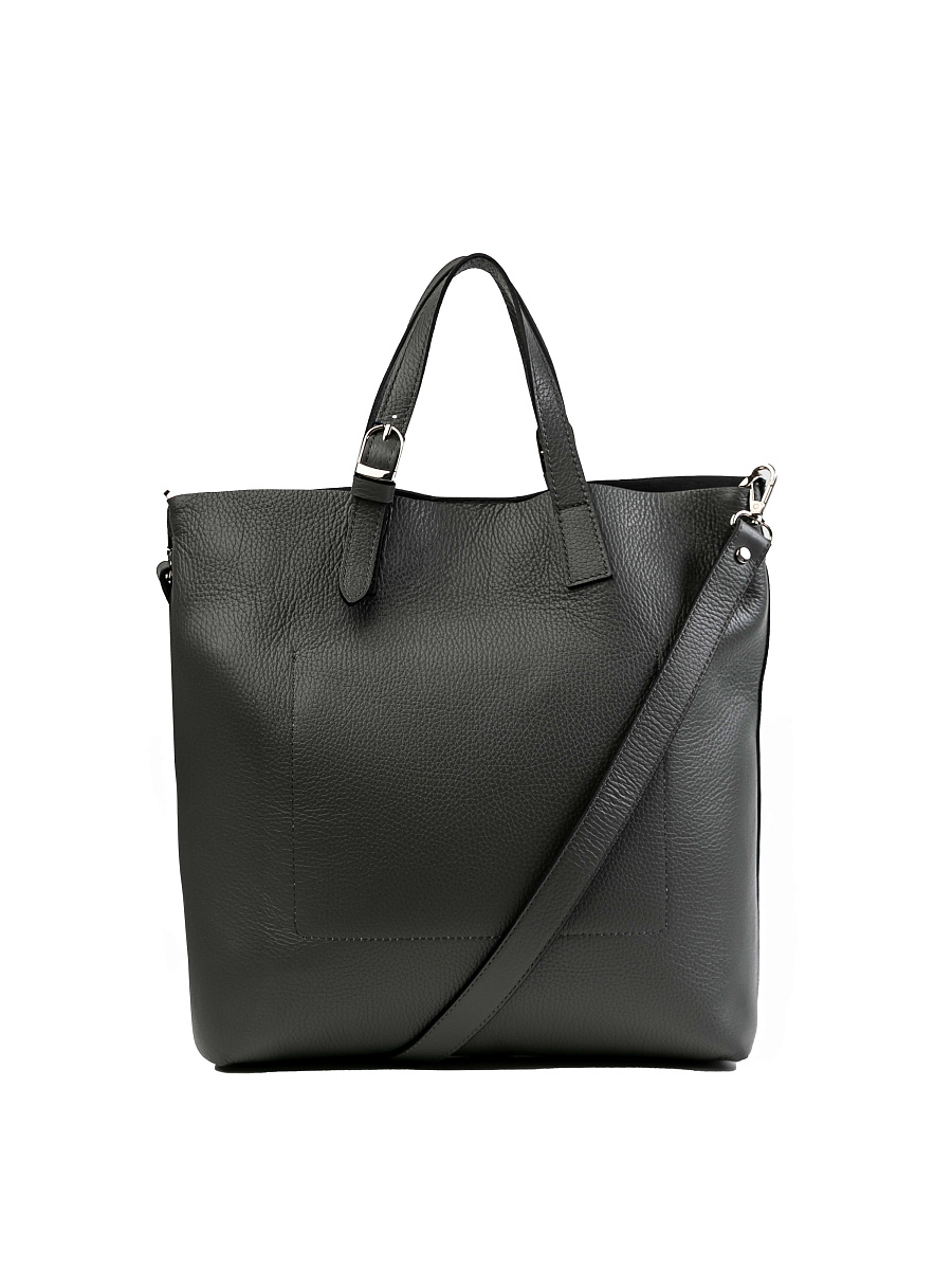 Женская сумка Dr.Koffer из натуральной кожи серая