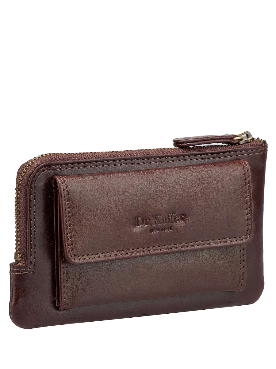 Ключница Dr.Koffer из натуральной кожи коричневая