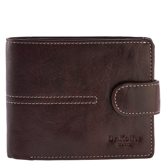 Портмоне Dr.Koffer из натуральной кожи коричневое