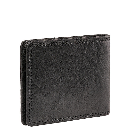 Зажим для денег Dr.Koffer из натуральной кожи черный