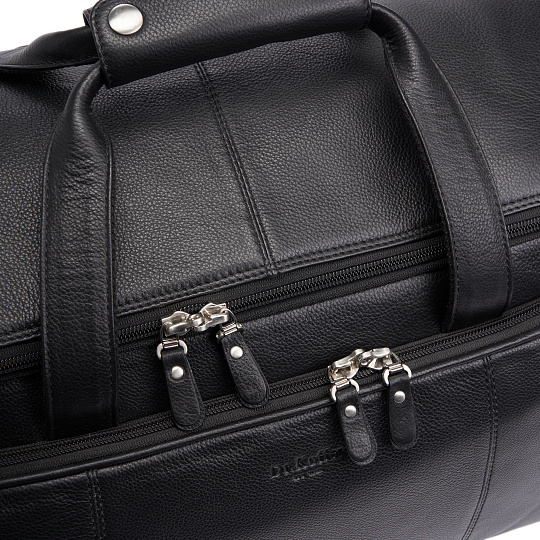 Сумка дорожная Dr.Koffer из натуральной кожи черная