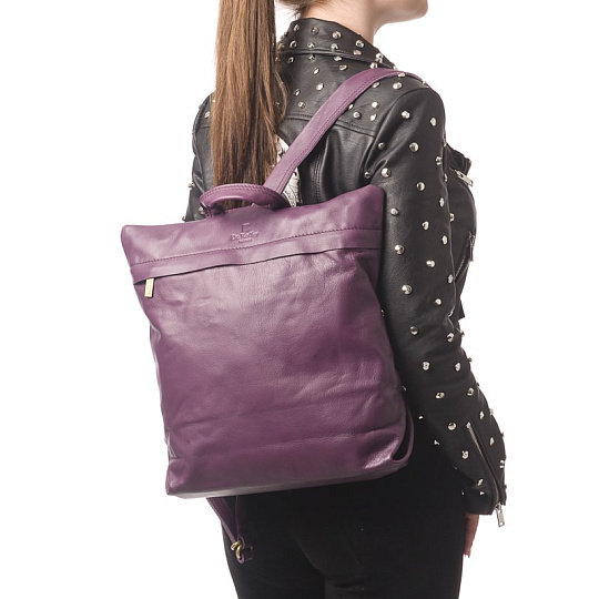 Рюкзак Dr.Koffer из натуральной кожи фиолетовый