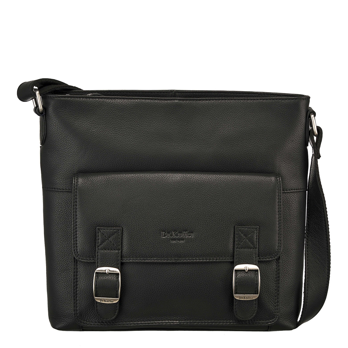 Сумка через плечо Dr.Koffer из натуральной кожи черная