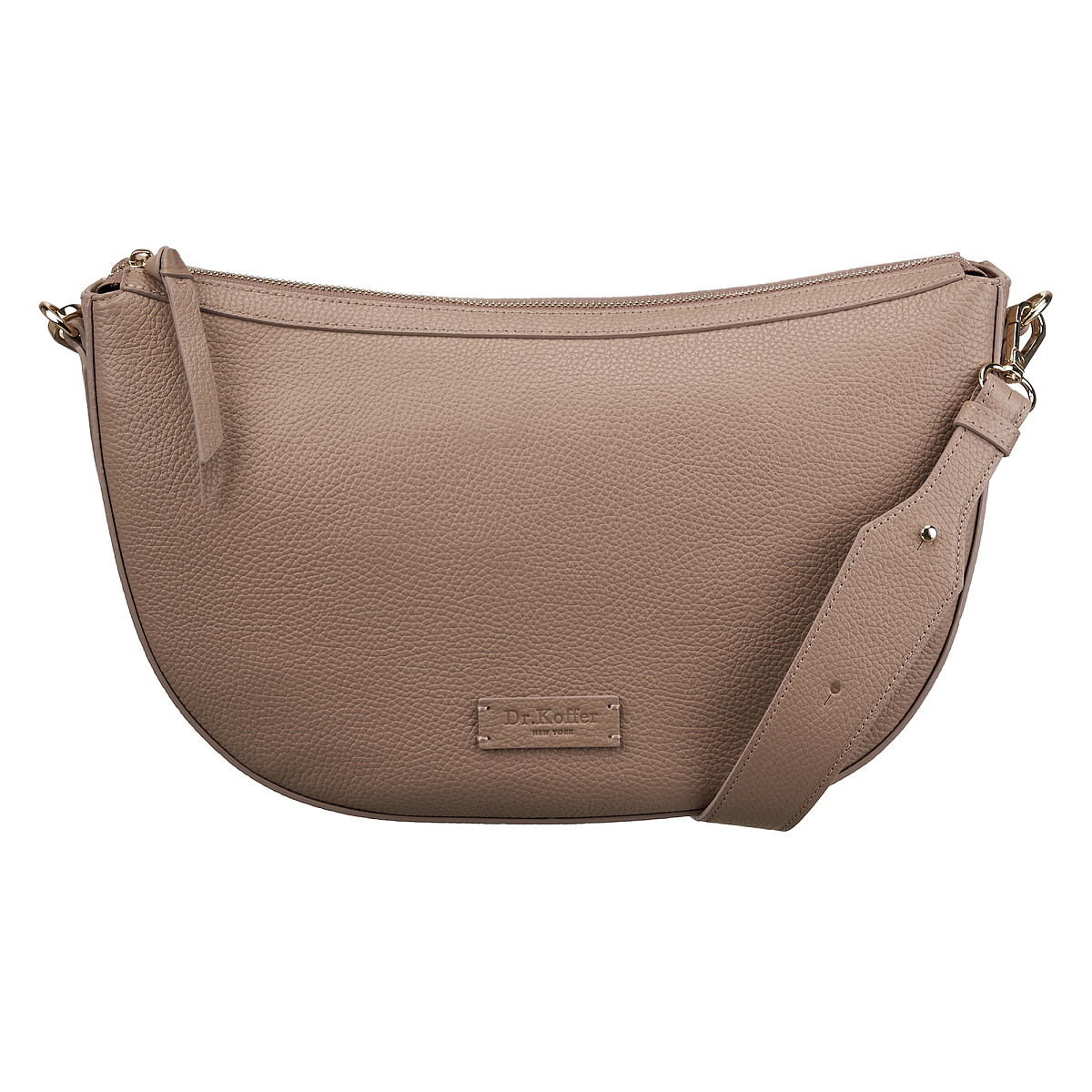 Женская сумка  Dr. Koffer из натуральной кожи бежевая