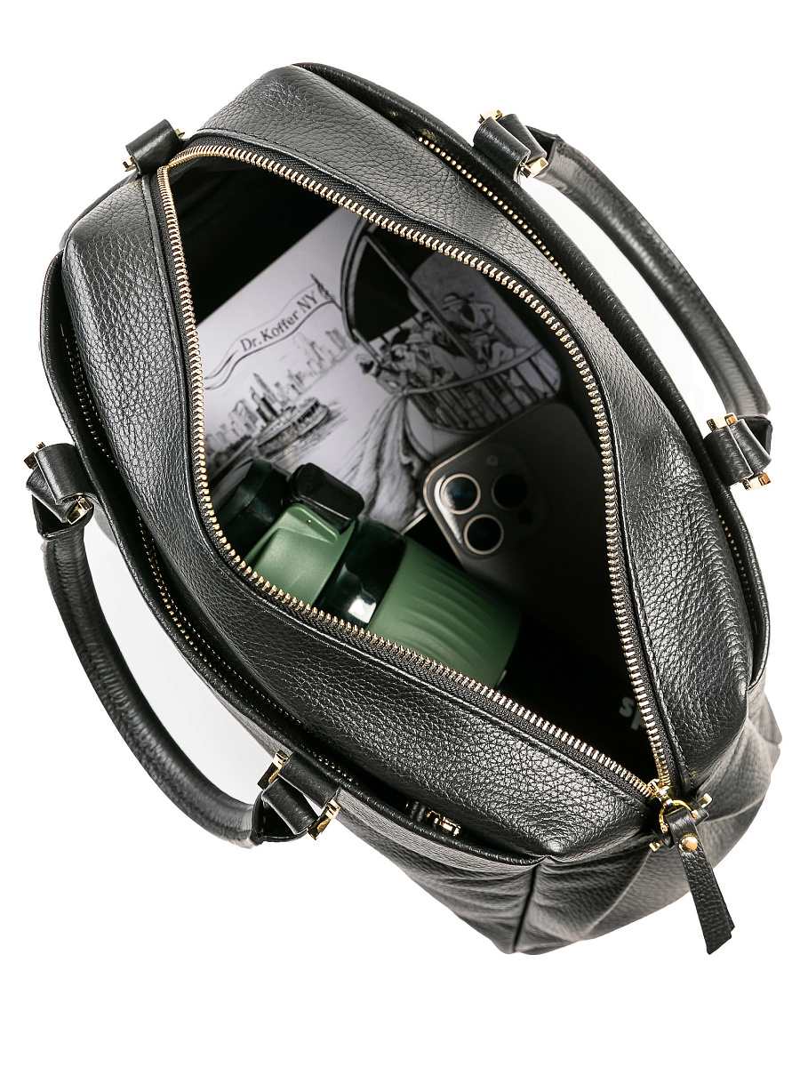 Женская сумка Dr. Koffer из натуральной кожи черная