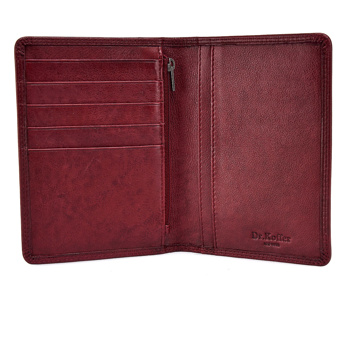 Портмоне Dr.Koffer из натуральной кожи бордовый