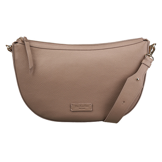 Женская сумка  Dr. Koffer из натуральной кожи бежевая