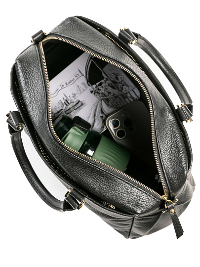 Женская сумка Dr. Koffer из натуральной кожи черная