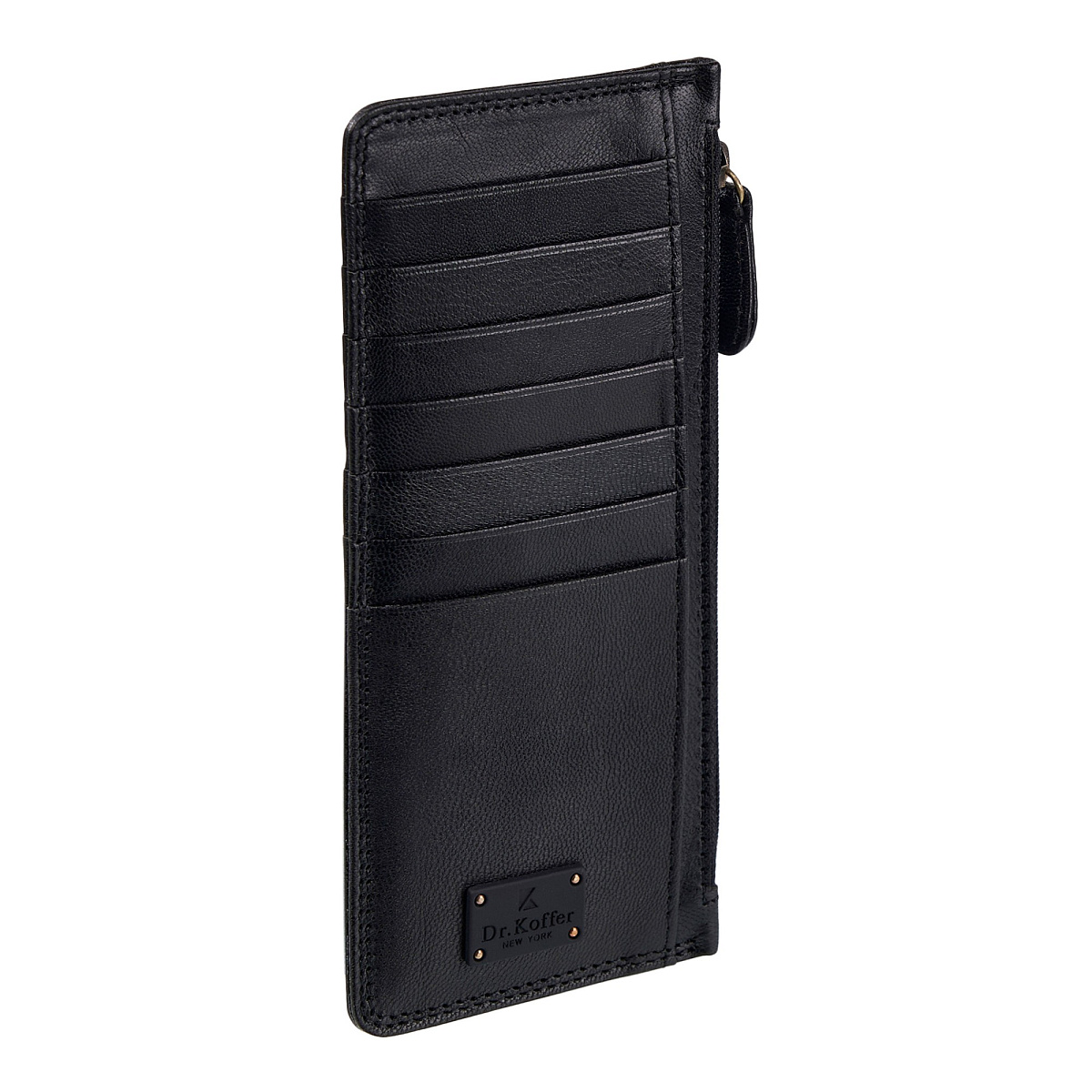 Кредитница Dr.Koffer из натуральной кожи черная