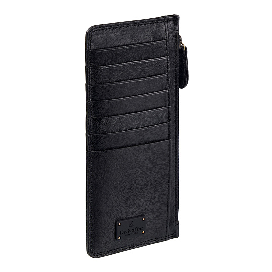 Кредитница Dr.Koffer из натуральной кожи черная