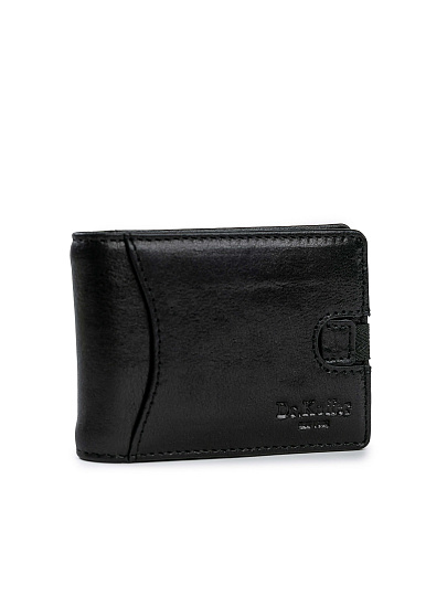 Зажим для денег Dr.Koffer из натуральной кожи черный