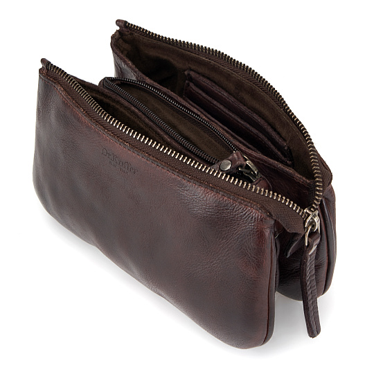 Сумка через плечо Dr.Koffer из натуральной кожи коричневая