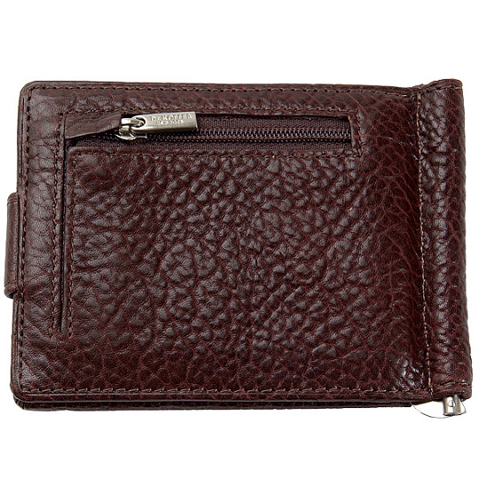 Зажим для денег из зернистой кожи темно-коричневого цвета Dr.Koffer X510199-02-09