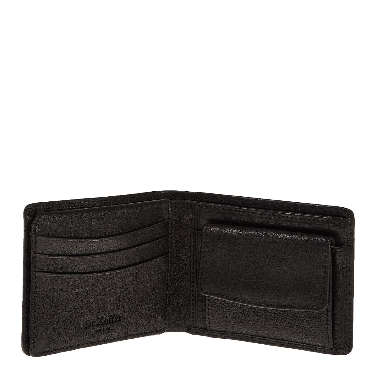 Портмоне Dr.Koffer из натуральной кожи черное