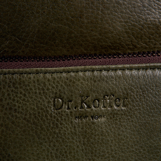 Рюкзак Dr.Koffer из натуральной кожи зеленый