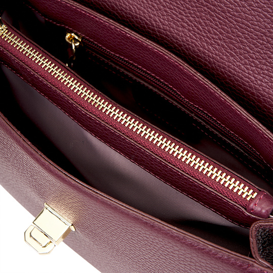 Женская сумка  Dr. Koffer из натуральной кожи бордовая