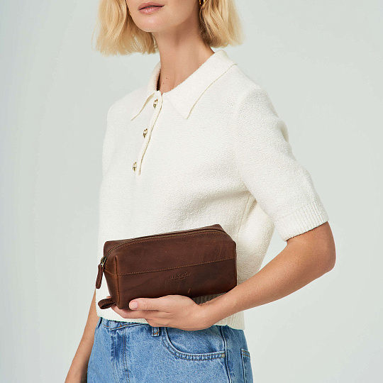 Несессер Dr.Koffer из натуральной кожи коричневый