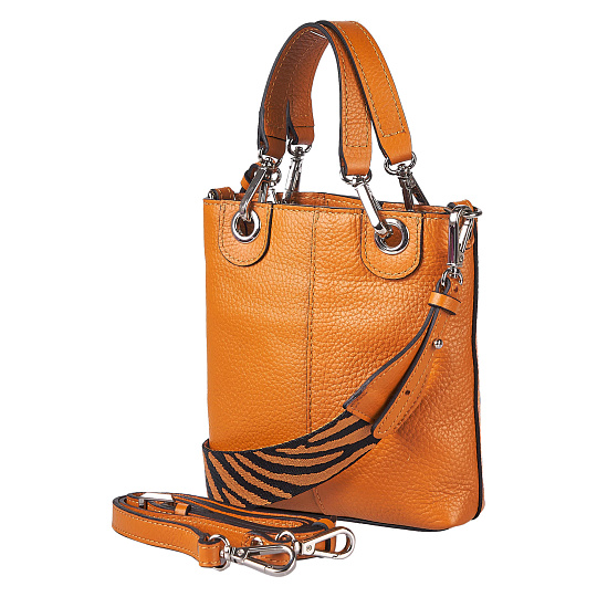 Женская сумка Dr. Koffer из натуральной кожи оранжевая