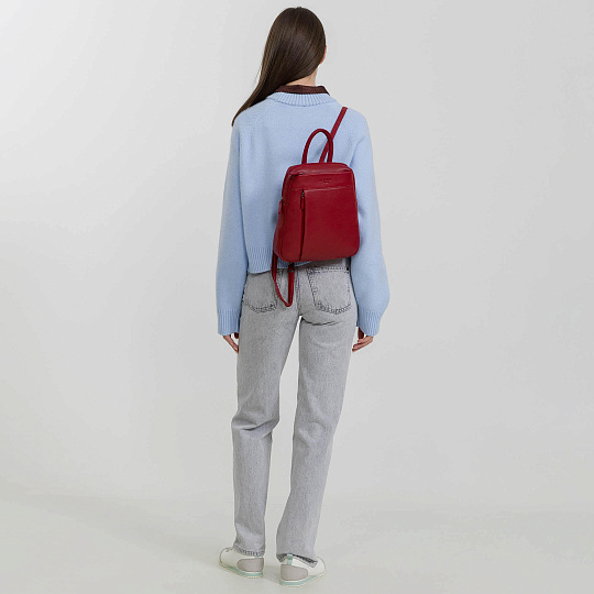 Рюкзак Dr.Koffer из натуральной кожи красный