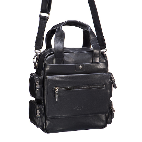 Сумка планшет Dr.Koffer из натуральной кожи черный