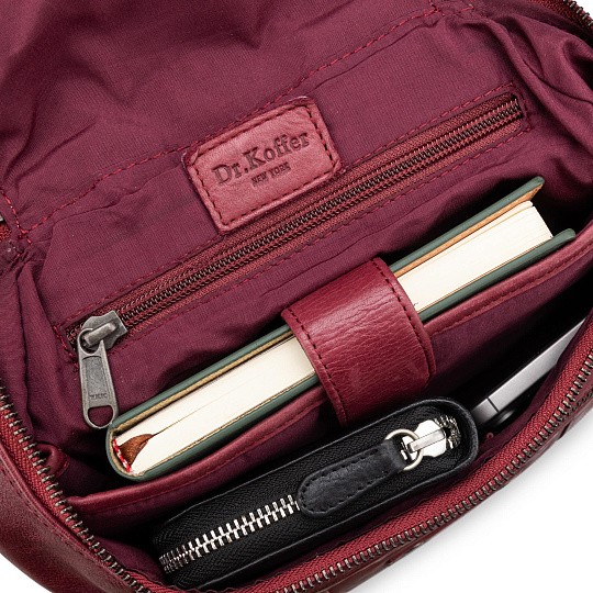 Рюкзак Dr.Koffer из натуральной кожи бордовый