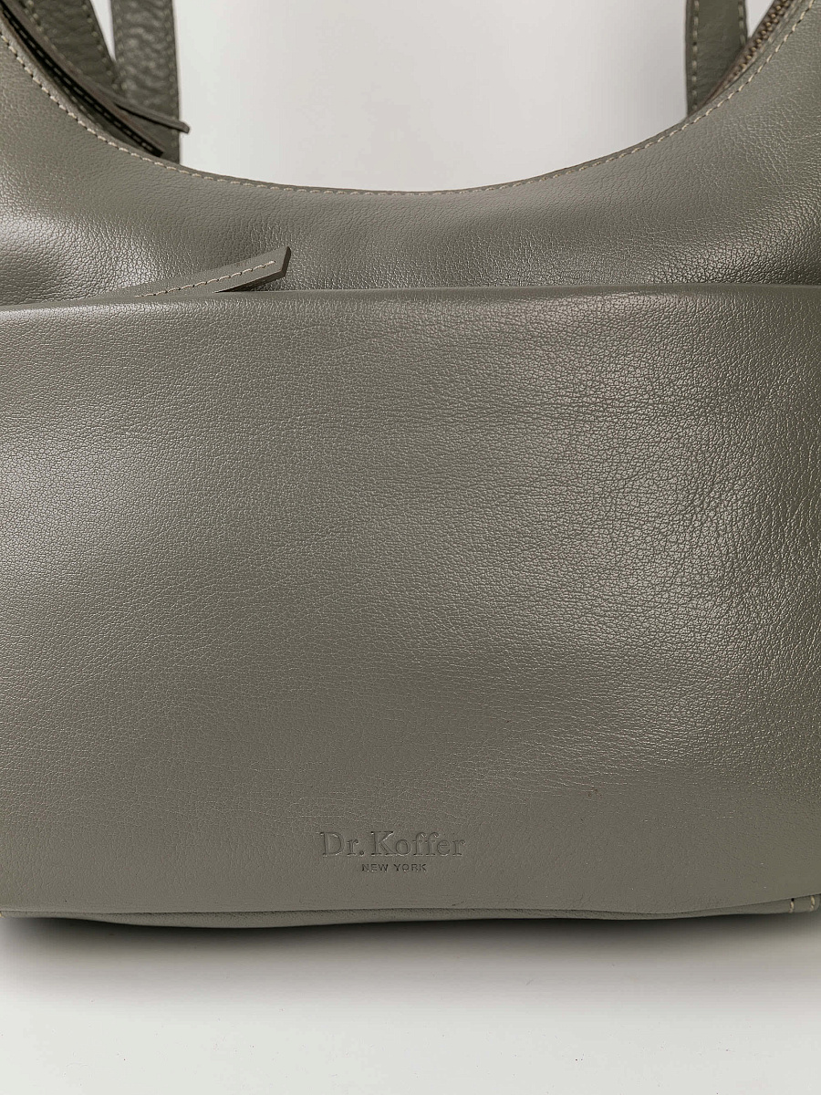 Женская сумка Dr.Koffer из натуральной кожи серая