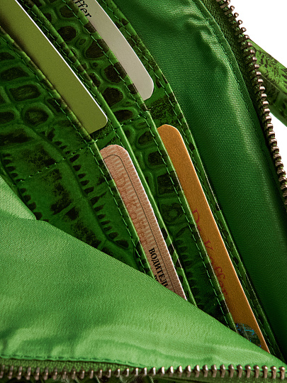 Портмоне Dr.Koffer из натуральной кожи зеленое