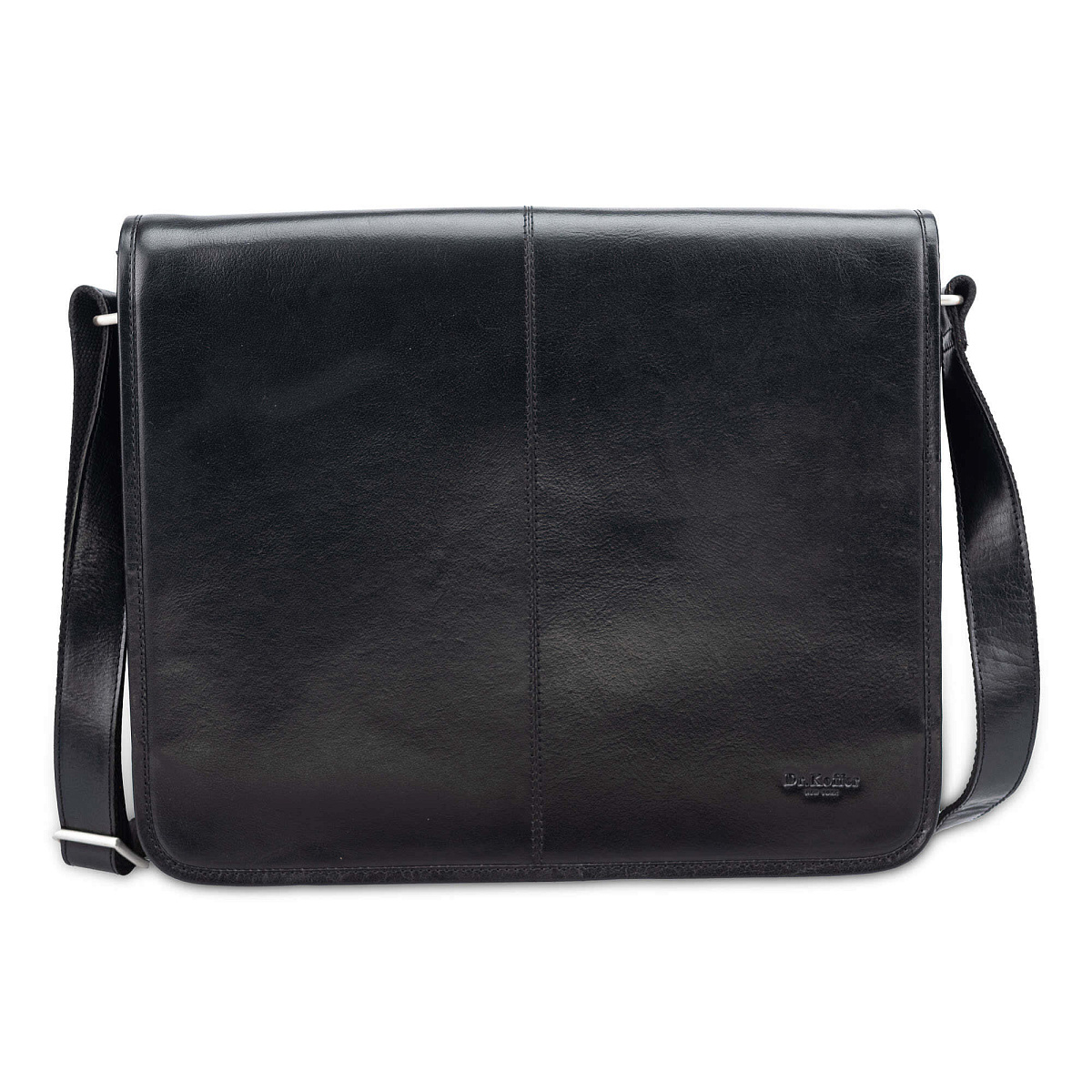 Деловая сумка Dr.Koffer из натуральной кожи черная