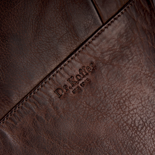 Рюкзак Dr.Koffer из натуральной кожи темно-коричневый