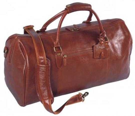 Коричневая дорожная сумка среднего размера Dr.Koffer B242081-02-05