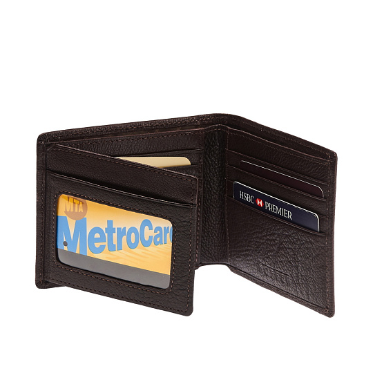 Портмоне Dr.Koffer из натуральной кожи коричневое