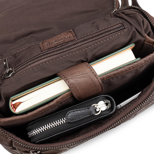 Рюкзак Dr.Koffer из натуральной кожи темно-коричневый
