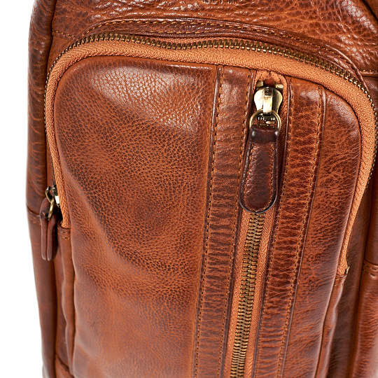 Рюкзак Dr.Koffer из натуральной кожи светло-коричневый