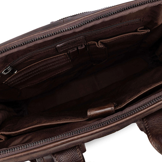 Рюкзак Dr.Koffer из натуральной кожи темно-коричневый