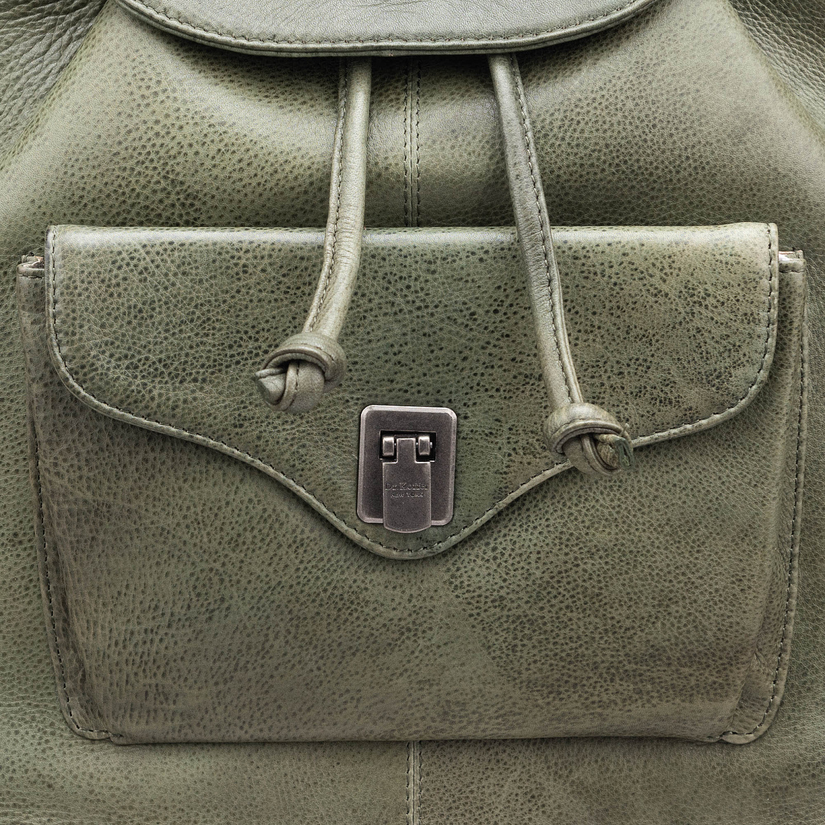 Рюкзак Dr.Koffer из натуральной кожи зеленый