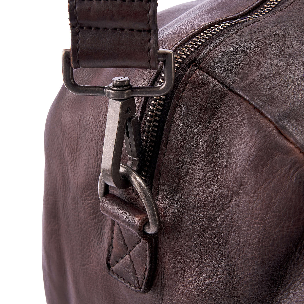 Сумка дорожная Dr.Koffer из натуральной кожи коричневая