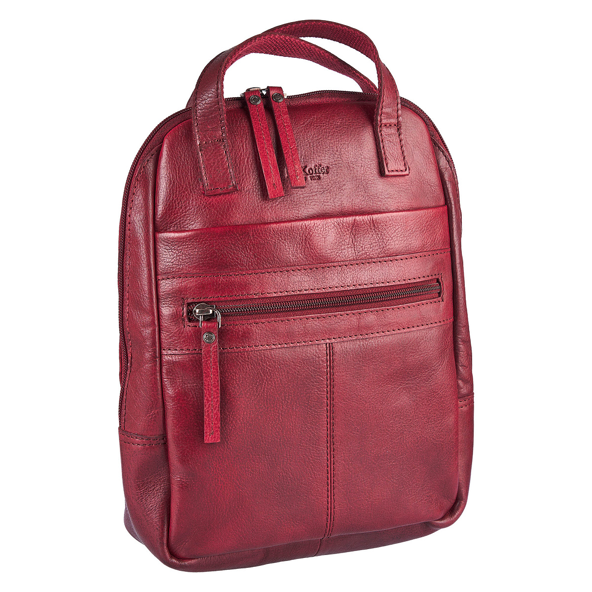 Рюкзак Dr.Koffer из натуральной кожи бордовый