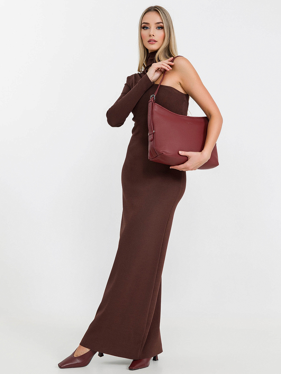 Женская сумка Dr.Koffer из натуральной кожи бордовая