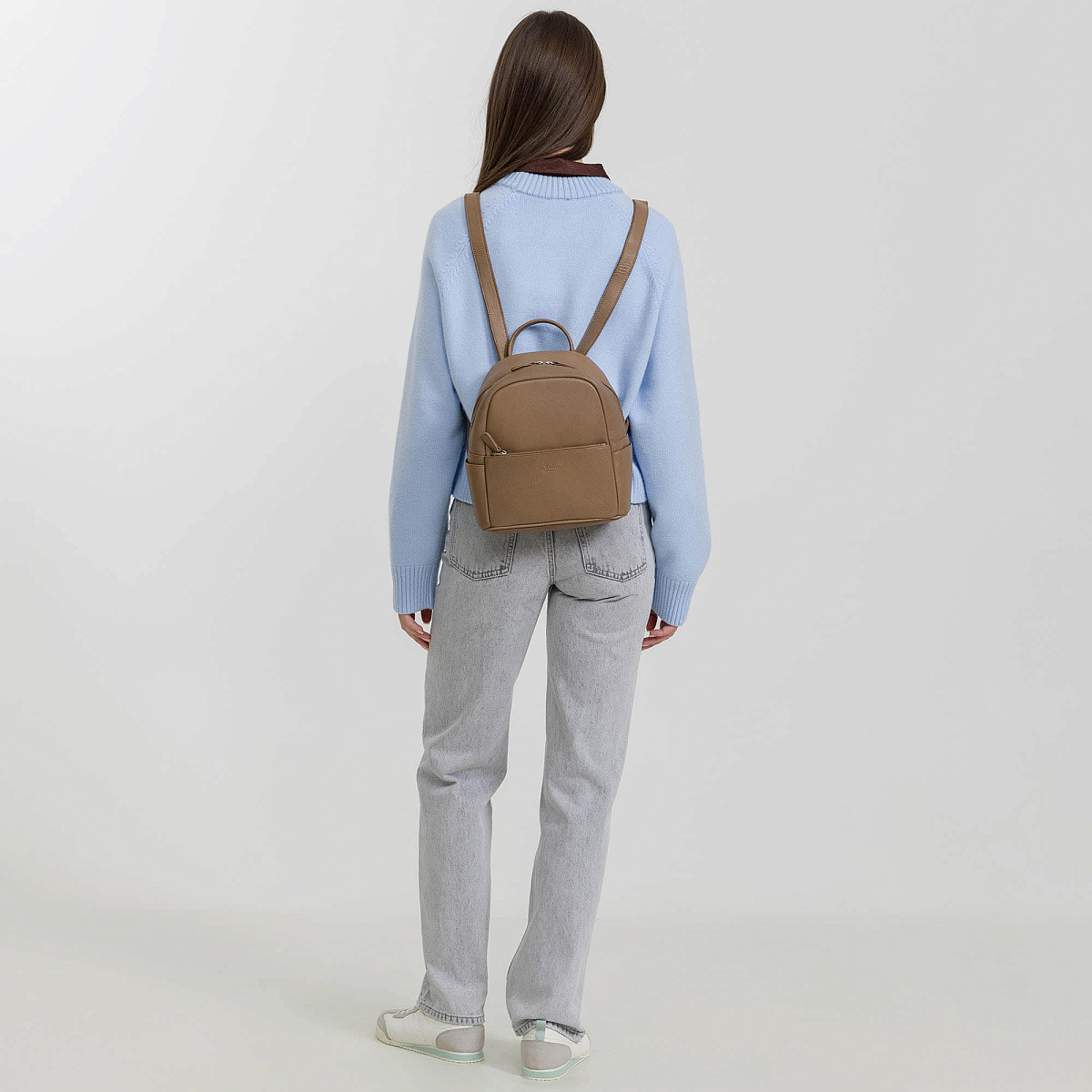 Рюкзак Dr.Koffer из натуральной кожи бежевый