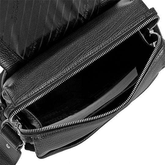 Сумка через плечо Dr.Koffer из натуральной кожи черная