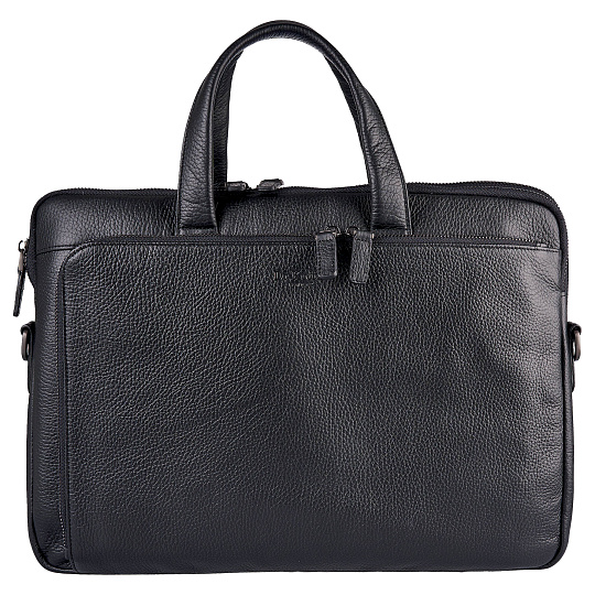 Деловая сумка Dr.Koffer из натуральной кожи черная